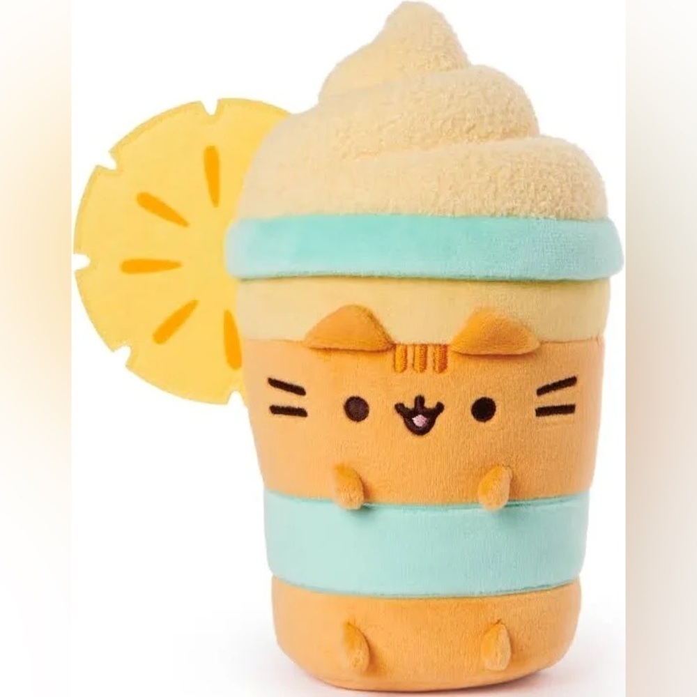 GUND Pusheen Pineapple Float Plush, Cat Stuffed Animal NWT 9.5”